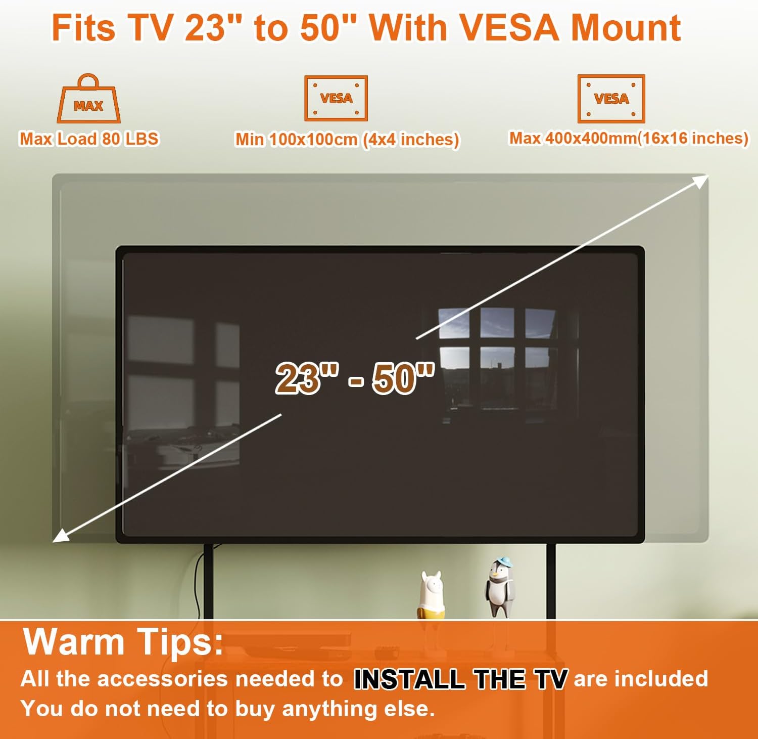 23 Inch to 50 Inch Floor Small Corner TV Stand with Storage Shelves for Living Room Bedroom, Universal Floor Television Stands with Mount, Rustic Brown Corner TV Table Desk Shelf for Small Space