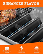 7636 Flavorizer Bars 15.3 inch for Weber Spirit Grill Parts Spirit 300 & GS4 Spirit II 300 315 320 330 S310 E310 Grill Parts with Front Control, 5 Pcs Flavor Bars Heat Plates for Weber 67046