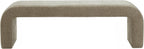 SAFAVIEH Couture - Caralynn Brown Chenille Curved Waterfall Upholstered Bench, Fully Assembled, 62.4" W x 18.1" D x 19.3" H (SFV5027S)