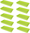 SUNPACK 10" x 20" Heavy Duty Mesh Plastic Seed Starting Tray, Lime Green, 2.3" (Pack of 10) - Ensures Water Drainage and Aeration, Perfect for Greenhouses or Indoor Gardening