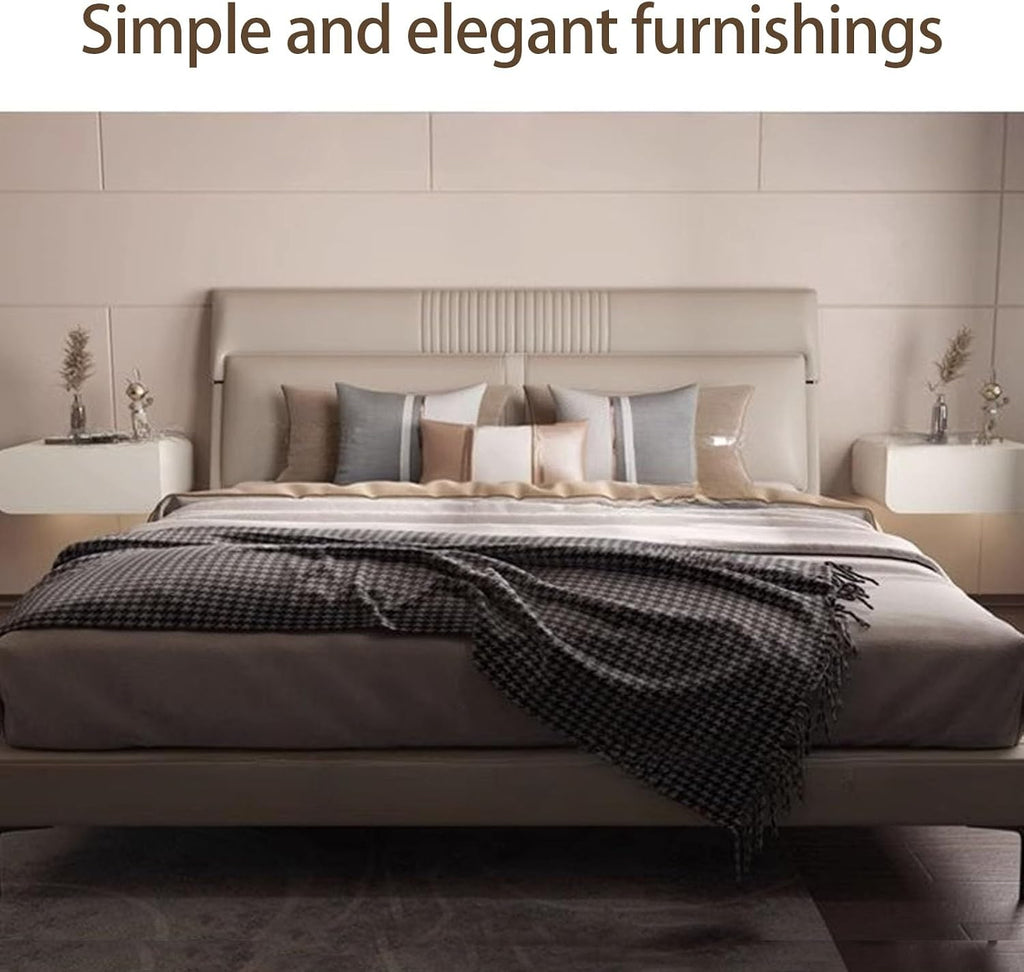Floating Wall Mounted Night Stand with Storage Drawer, Modern Small Bed End Table for Bedroom and Small Space,Vanity Makeup Night Stands Side Table(Khaki,45cm/17.7in)