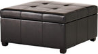 Christopher Knight Home Carlsbad Bonded Leather Storage Ottoman, Espresso