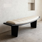 Modern Metal Living Room Shoe Changing Stool Bedroom Leather Upholstered Bed end Entryway(Medium)