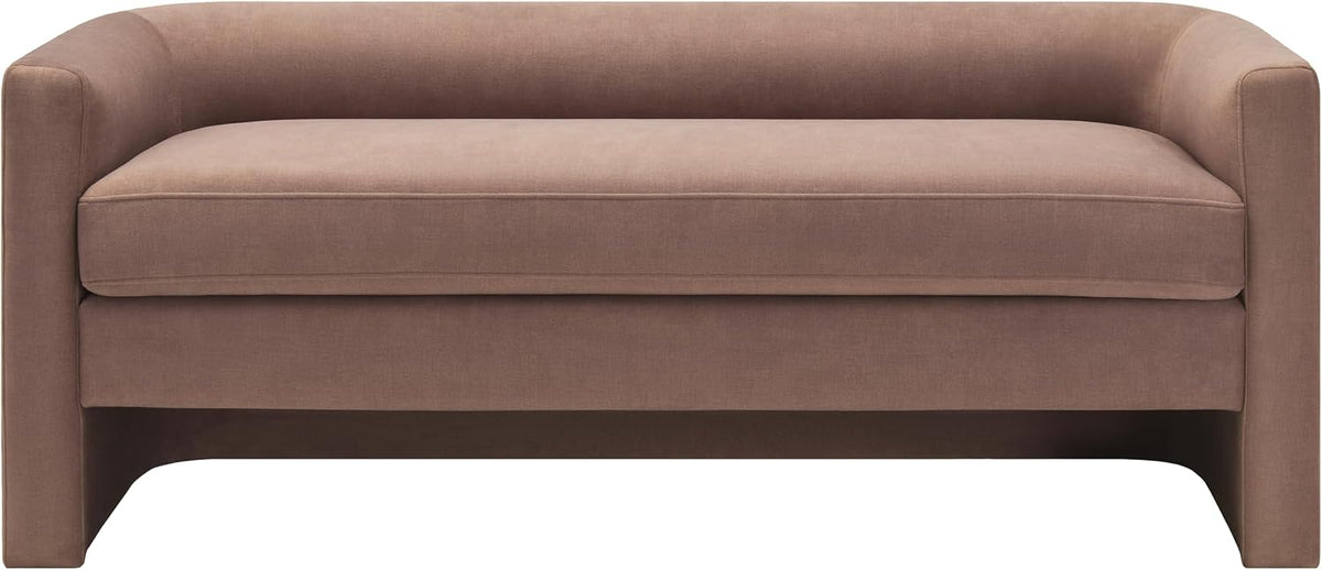 Livabliss Maryann Modern Bench, 24" H x 60" W x 23" D, Clear