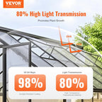 VEVOR 24 Pack Polycarbonate Greenhouse Panels, 2' X 4' X 0.16'' Roof Panels Sheets, Waterproof UV Protected Corrugated Plastic Roofing, Impact Resistance Clear Roofing Sheets for Greenhouse/Garden