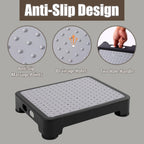 CHIKILLA Adjustable Step Stool for High Beds and Cars, 650lb Heavy Duty Bed Step for Elderly, Non-Slip Mobility Platform for Bathtub, Kitchen, SUV, 4 Height Levels 3.4-5.4" Portable Stair Assist, Gray