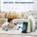 Colorfullife 4 True HEPA + 8 Pre-Filter Aer1 Filter Replacement Compatible With Holmes AER1 Air Purifiers, Replacement Parts # HAPF30AT, HAPF300AH-U4R, HAP242-NUC