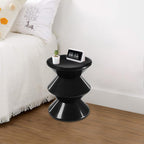3 Layers Small Night Stand for Couch, Sofa, Modern Side Table Round End Table Sofa Stool Pedestal End Table for Living Room (Black)
