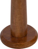 Kate and Laurel Jakob Modern Wooden Round Side Table; 12 x 24; Walnut Brown; Circle Pedestal Table for Use as Bedroom Nightstand; Indoor Plant Stand; or Decorative Living Room Table