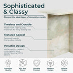 Elegant Boho Glam Accent Table with Stylish Modern Design – Solid Marble Stone Square Side Table for Living Room, Bedroom, Office, & Home Decor – 13 x 20 Inches