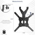 VIVO TV Hanger Bracket for 24 to 55 inch Flat and Curved Screens, Light Weight Steel Design, Height Adjustable Cross Bar, Loft Bed, Thin Door TV Mount, Max VESA 400x400, Black, MOUNT-TV01LB