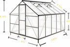 CQZY 8x10 FT Greenhouse for Outdoors,Green House for Outside,Dark Gray
