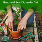 17 PCS Mini Seed Spreader, New Mini Gardening Spreaders, Mini Sowing Seed Dispenser, Reusable Handheld Small Seed Planter Tool for Tiny Seeds