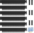 Metal Landscape Edging 6-Pack, Steel Edging Powder Coating - 40" L x 8" H Strips Garden Edging Border with 6 Clips - Edge for Lawn Yard (20Ft Total, Black)