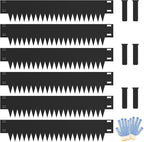 Metal Landscape Edging 6-Pack, Steel Edging Powder Coating - 40" L x 8" H Strips Garden Edging Border with 6 Clips - Edge for Lawn Yard (20Ft Total, Black)