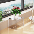 Acrylic Step Stool Small Stool, Clear Acrylic Foot Stool for Bathroom Bedroom Kitchen Holds Up to 250lbs Clear (with Non-Slip, 12.6'' x 9'' × 9.8'')