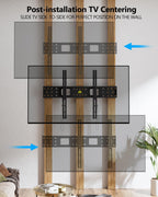 FORGING MOUNT Heavy Duty Fixed TV Wall Mount Holds up to 275Lbs for 50-120 inch TVs 3-Stud Low Profile TV Mount Ultra Slim Universal Bracket Fits 16"/18"/24" Studs MAX VESA 900x600mm- Easy DIY Install