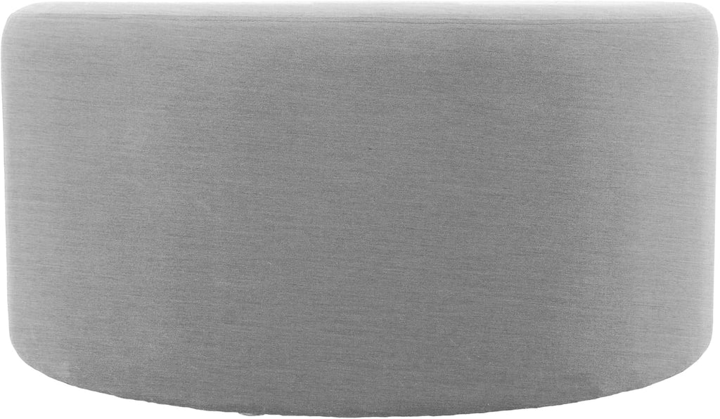 FDP 36" Round Oversized Outdoor Ottoman Featuring Sunbrella Fabric - Weather-Resistant, Fade-Resistant, Fully Assembled Patio Furniture for Backyard or Poolside Seating, 18" H - Canvas Granite