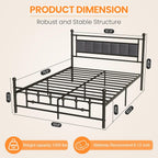 Velvet Upholstered Queen Bed Frame with Headboard