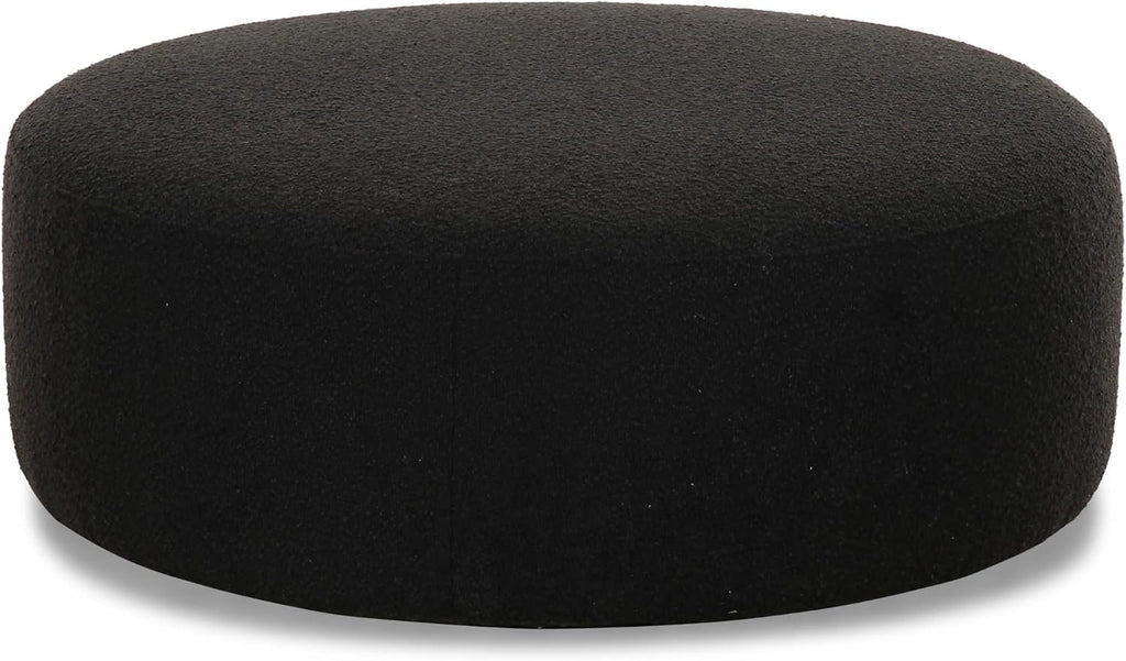 Tov Furniture Broohah Black Boucle Ottoman