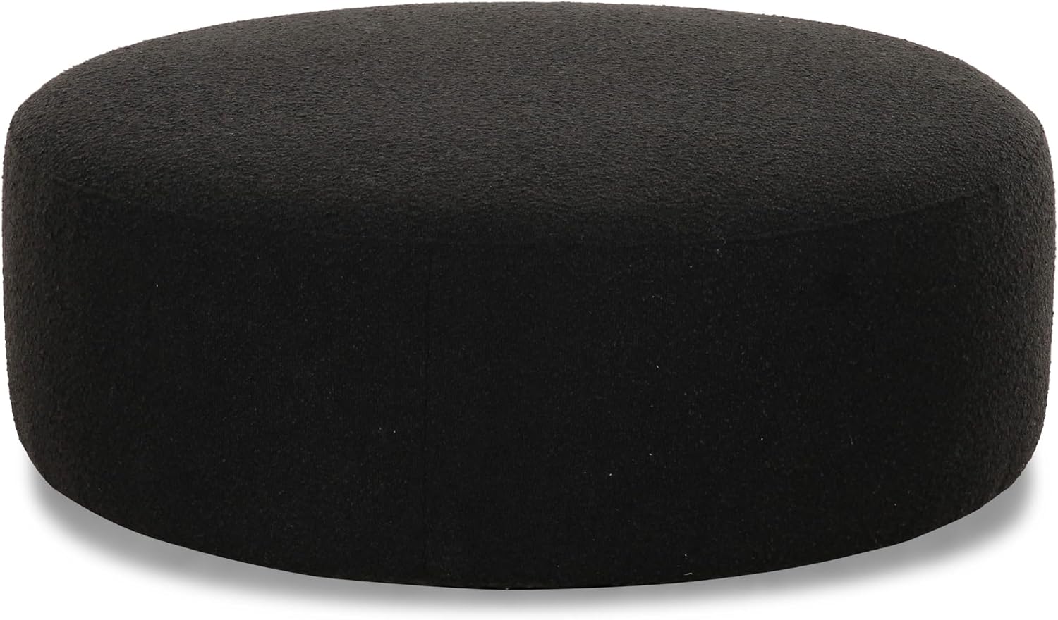 Tov Furniture Broohah Black Boucle Ottoman
