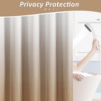 Naturoom Camel Shower Curtains for Bathroom,Ombre Cloth Fabric Shower Curtain Set with 12 Hooks Camel Bathroom Decor 72 x 72