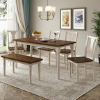 LUMISOL 60" Farmhouse Kitchen Table Set for 4-6