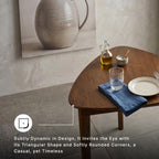 Signature Design By Ashley Lyncott Casual Triangle Dining Room Table, Mid-Century Modern, Seats 3, Rounded Corners, Wood, 35.25" W x 33.5" D x 30" H, Brown