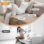 85" Sectional Sofa Couch with Storage Ottoman,L Shaped Couch with Armrest Organizer,3-Seater Sofa,Small Modular Couches for Living Room,Bedroom,Apartment,Chenille,Khaki