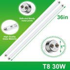 LUCKY HERP T8 30W UVB 5.0 Reptile Light, UVA UVB Reptile Light Bulb 2 Pack, Fluorescent Lamp for Reptiles Amphibians Lizards Chameleons