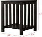HOME DESIGN Ottawa 3 Piece Coffee Table Set with 2 End Tables and Lower Shelf Storage, Black