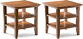 SIMPLIHOME Acadian Solid Wood 19 inch Wide Transitional-Style Side Tables in Light Golden Brown for the Living Room and Bedroom (Set of 2)