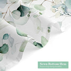 MitoVilla Sage Green Extra Long Shower Curtain 72 x 84, XL Spring Floral Fabric Cloth Shower Curtains for Chic Modern Bathroom Decor, Summer Watercolor Eucalyptus Leaf Shower Curtain