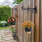 LEWESU Set of 2 Hanging Planters for Indoor Plants with Self Watering Includes Hanging Pots and 2 Types Plant Hangers, Outdoor Hanging Baskets Holder for Home Garden, 10 Inch Midnight Black