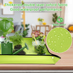 SupKing Repotting Mat 29.5"x 29.5" for Indoor Plant Transplanting Green Large Garden Mat Gift for Plant Lovers Oxford Fabric Portable Potting Tray for Gardening Mess Control