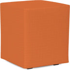 Howard Elliott Collection Universal Cube Ottoman with Cover, Multipurpose Padded Side Table, Footstool and Square Seating Ottoman for Living Room, Office or Bedroom, 18 x 18 x 20 Inch, Seascape Canyon