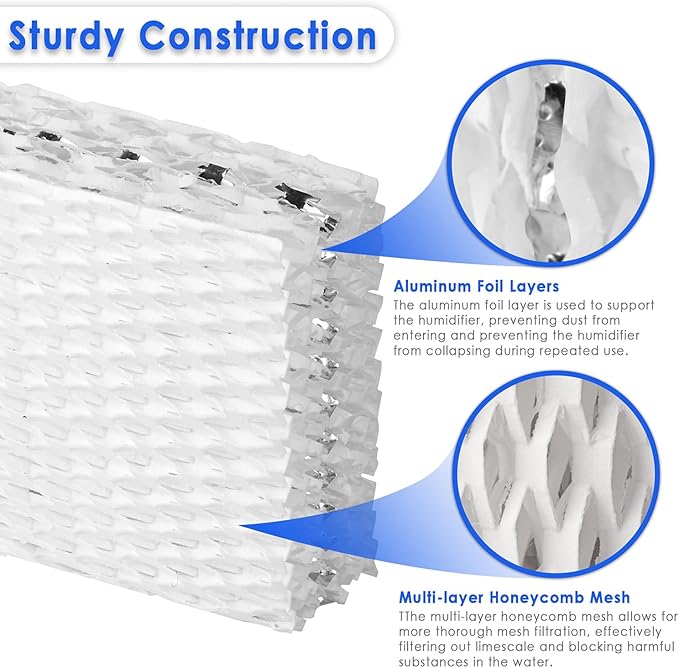 3Pack WF813 Humidifier Filter Replacement for Equate EQ-2119-UL EQWF813, for Relion WF813 RCM-832 RCM-832N, for ProCare PCWF813 PCCM-832N PCCM-840, Include 3Pack Humidifier Cleaning Fish