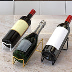 Wine Rack Metal Countertop Wine Rack, Iron Wine Bottle Holder & Beer Shelf Modern Wine Storage Organizer for Home Bar Decor Vertical Display Stand for Champagne & Drinks Sturdy & Elegant Des