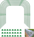 8 Sets 41.3"x31.5" Garden Hoops for Raised Beds, Greenhouse Hoops Grow Tunnel Durable Removable Row Cover Hoops for Garden Netting DIY Kits with 24 Clips