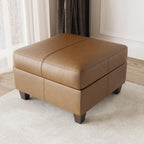 EASE MOOSE Faux Leather Square Ottoman Module for Modular Sectional Sofa, Convertible Sectional Couch with Storage Ottoman Footrest Seat Cube