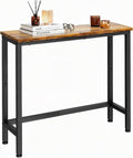 29.5 Inch Narrow Console Table, Small Entryway Table with Metal Frame, Skinny Sofa Table for Living Room Hallway Bedroom Foyer, Slim Hallway Shelf, Modern Entryway Furniture, Rustic Brown
