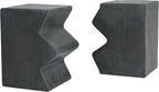 Set of 2 Side Tables, Outdoor & Indoor Rectangular Nesting Tables, Garden Stools, Patio Accent Tables for Porch, Deck, Living Room, No Assembly Required