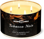 Over 50 Hours Jar Candle - 4-Wick Long-Lasting Scented Candles, 18oz Natural Soy Wax Candle for Home, Candle Gifts for Women & Men, Tobacco Noir
