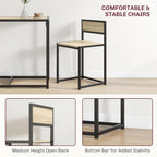 HOMCOM Small Dining Table Set for 2 Compact for Small Spaces, Oak