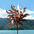360 Degree Metal Wind Spinner - Classical Willow Leaves Design for Patio, Lawn & Garden Decor