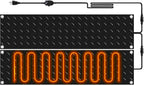 Riakrum 2 Pcs Heated Snow Melting Mats Outdoor, 10 x 48 in Winter Anti-Slip Heated Rubber Mat for Walkways Decks and Sidewalks, Snow and Ice Melting Pads Connection with 9.84 ft Power Cord