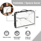 Folding TV Trays Foldable Dinner Tray Table, 3 Adjustable Height, 24"x 16" | Food Snack Eating Couch Side Table, Aluminum Portable Sofa Tray End Table for Outdoor Camp Pinic Indoor Bed Couch Living Room