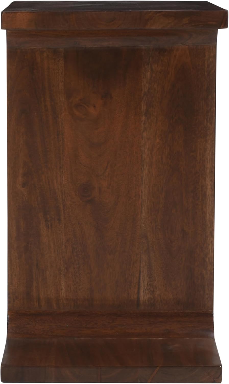 Jofran Idiom Acacia Wood Modern Accent End Table, I-Shape Side Table for Living Room Bedroom, Contemporary Small End Table, Walnut