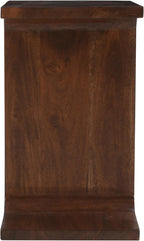 Jofran Idiom Acacia Wood Modern Accent End Table, I-Shape Side Table for Living Room Bedroom, Contemporary Small End Table, Walnut