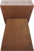 SAFAVIEH Home Collection Rahan Modern Walnut Brown Pedestal End Table (Fully Assembled)